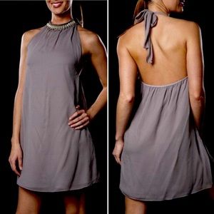 Alice + Olivia backless halter dress